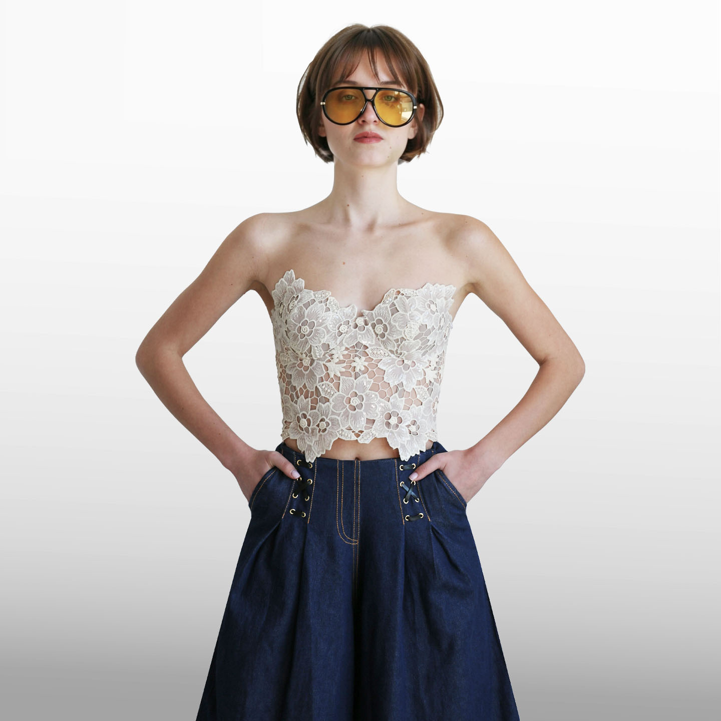 WIDE-LEG DENIM PANT